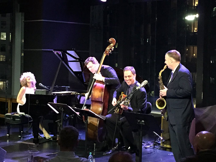 With Judy Carmichael, Harry Allen and Neal Miner at Dizzy's in NYC